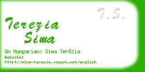 terezia sima business card