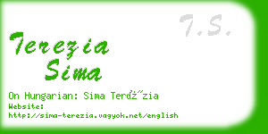 terezia sima business card